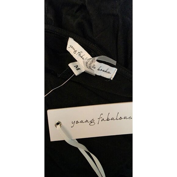 Young Fabulous & Broke NWT Tulola Black Ruched Slit Maxi Dress YFB Medium - Picture 7 of 8